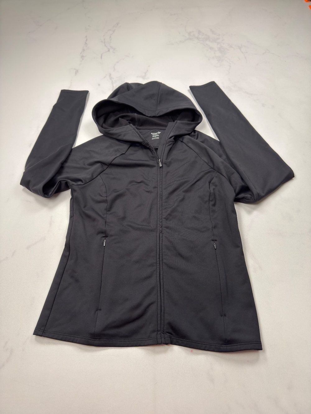 Old Navy Active Black Full Zip Hoodie PowerSoft Coze Edition - Womens M